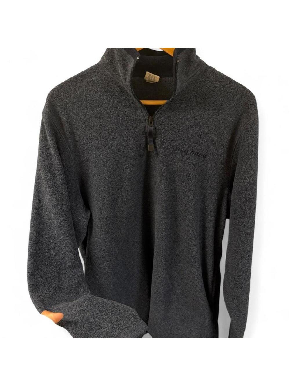 Old Navy navy blue fleece quarter zip sweatshirt in size M #oldnavy #fleece